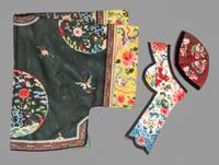 Three Chinese Silk Embroidered Articles