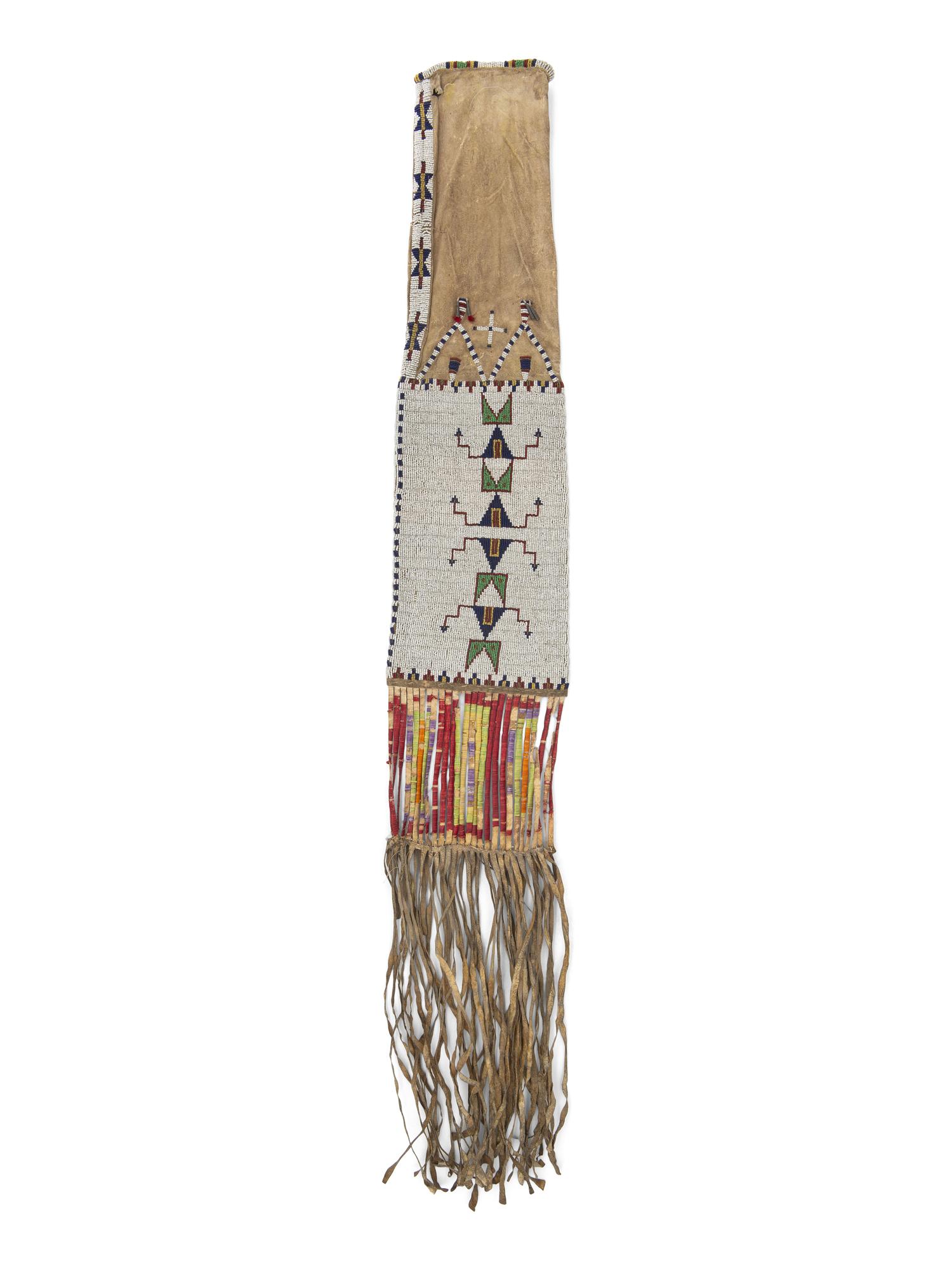 Sioux Beaded Hide Tobacco Bag