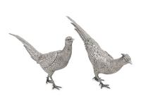 A Pair of Continental Silver Pheasants
