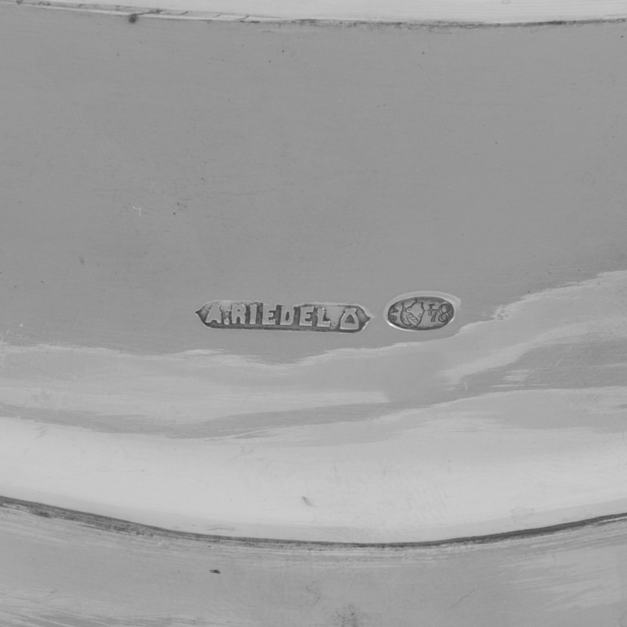 A Pair of Russian Silver Serving Platters