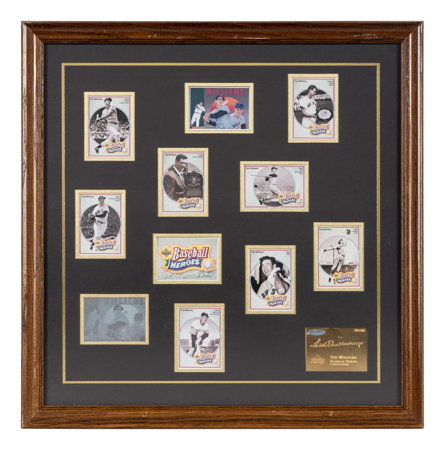 A 1992 Ted Williams Upper Deck Baseball Heroes Signed Display (Upper Deck Authenticated),