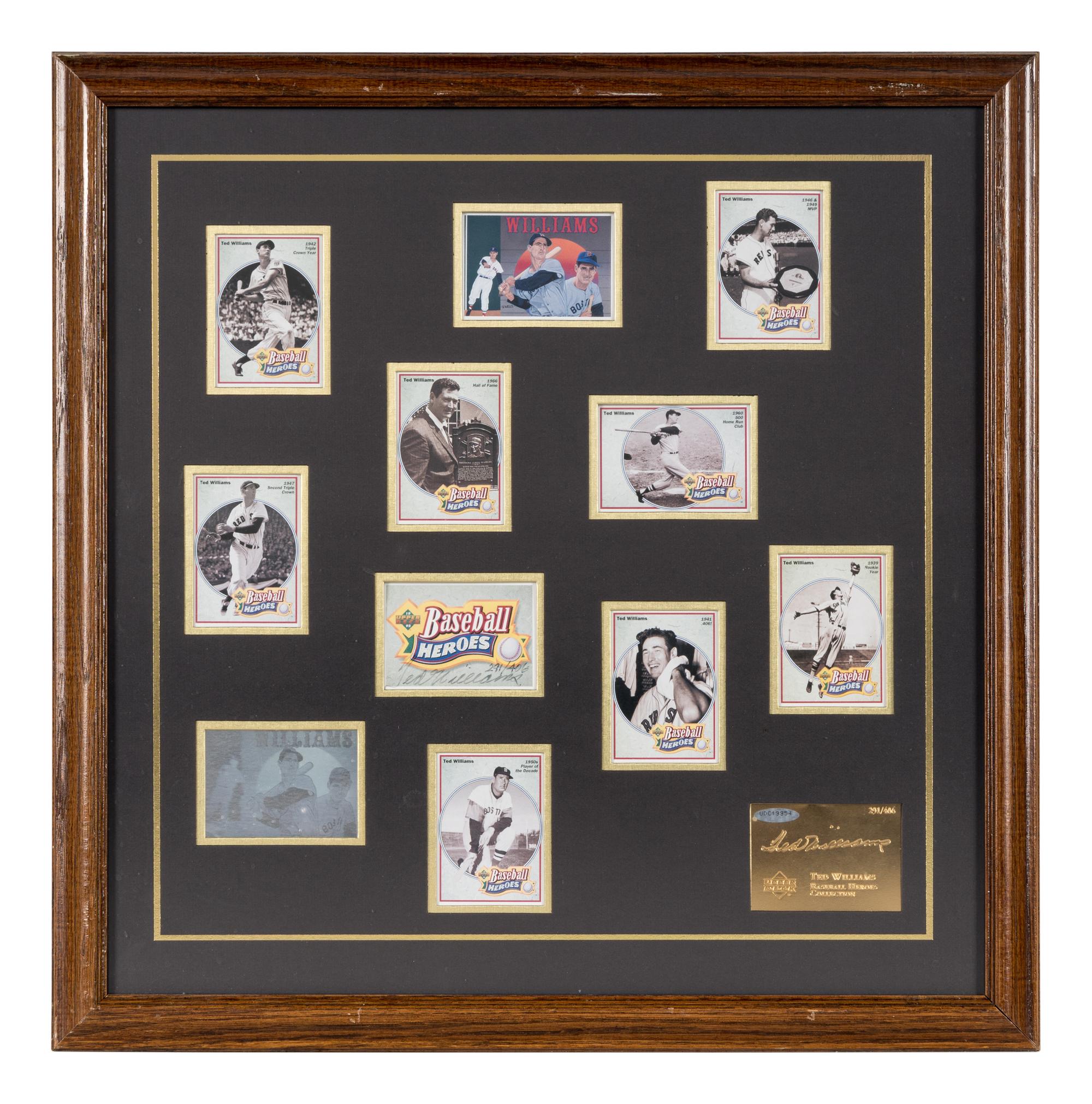 A 1992 Ted Williams Upper Deck Baseball Heroes Signed Display (Upper Deck Authenticated),