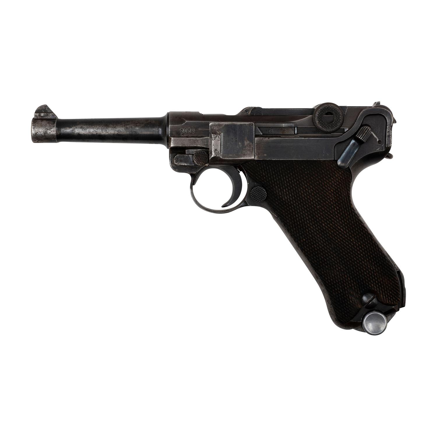 ** 42 Code 1938 Dated P.08 Luger in Holster with Two Magazines