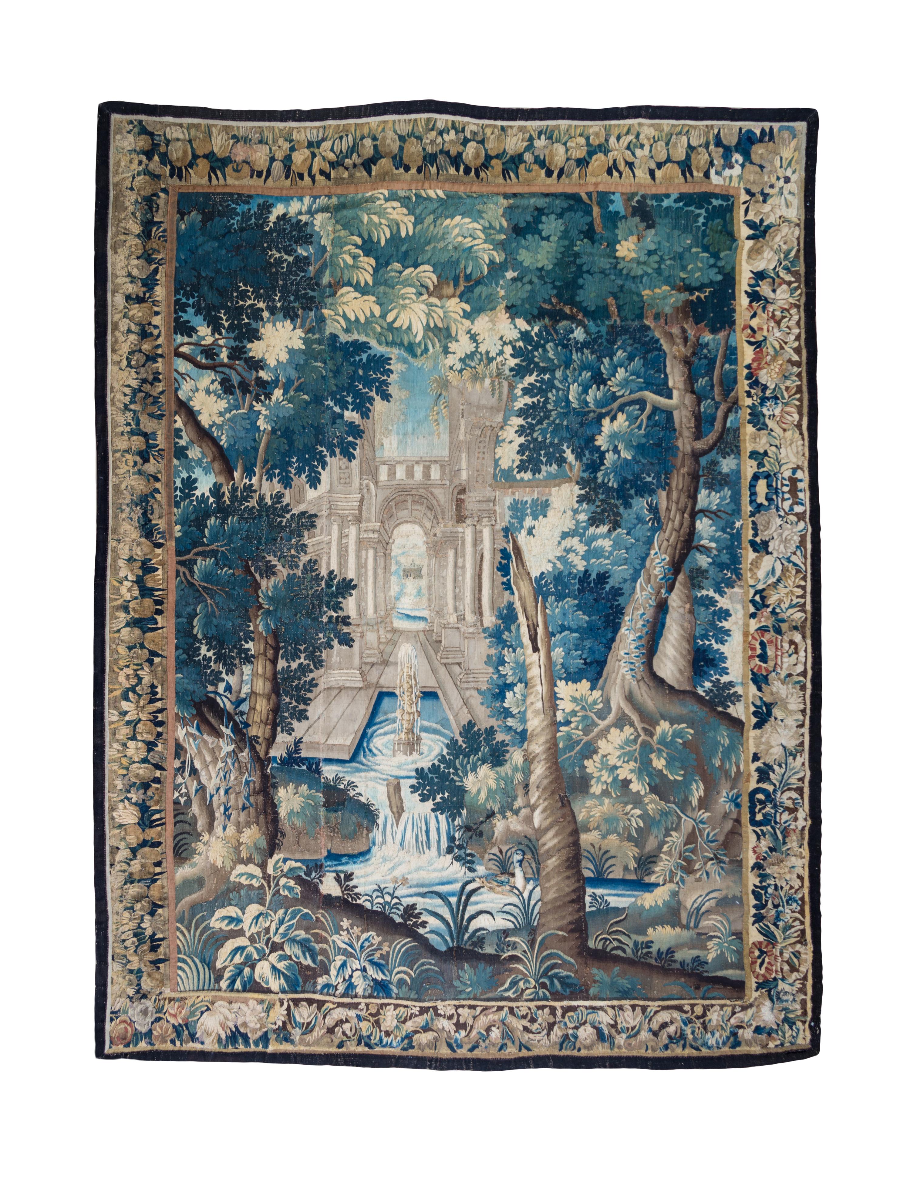 A Continental Wool Tapestry, 18TH/19TH CENTURY, 7 feet 1 inch x 9 feet 1 inch. — 18TH/19TH CENTURY