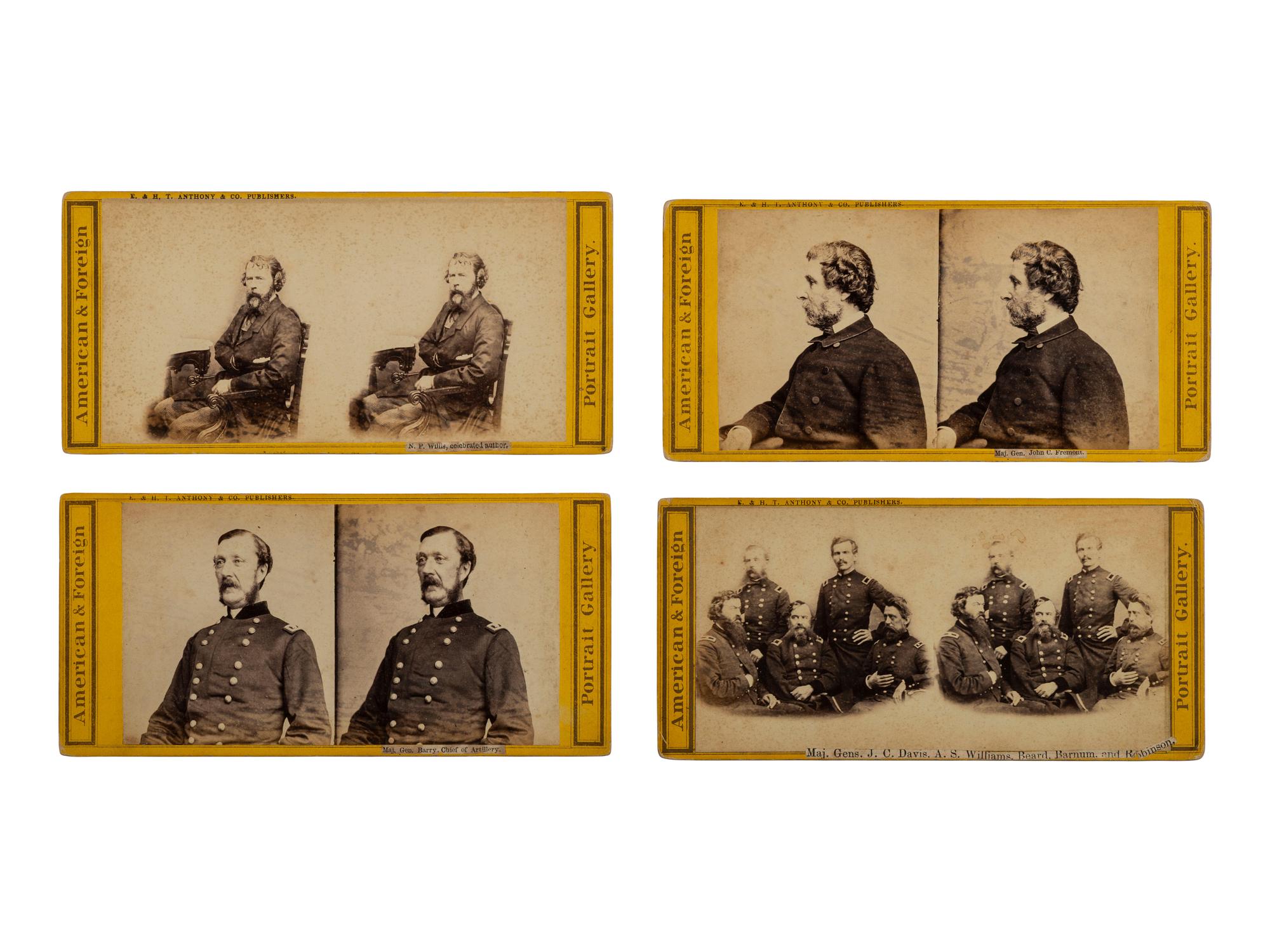 [CIVIL WAR]. A group of 20 stereoviews featuring "Prominent Personalities" including generals and politicians. New York: E. & H. T. Anthony.