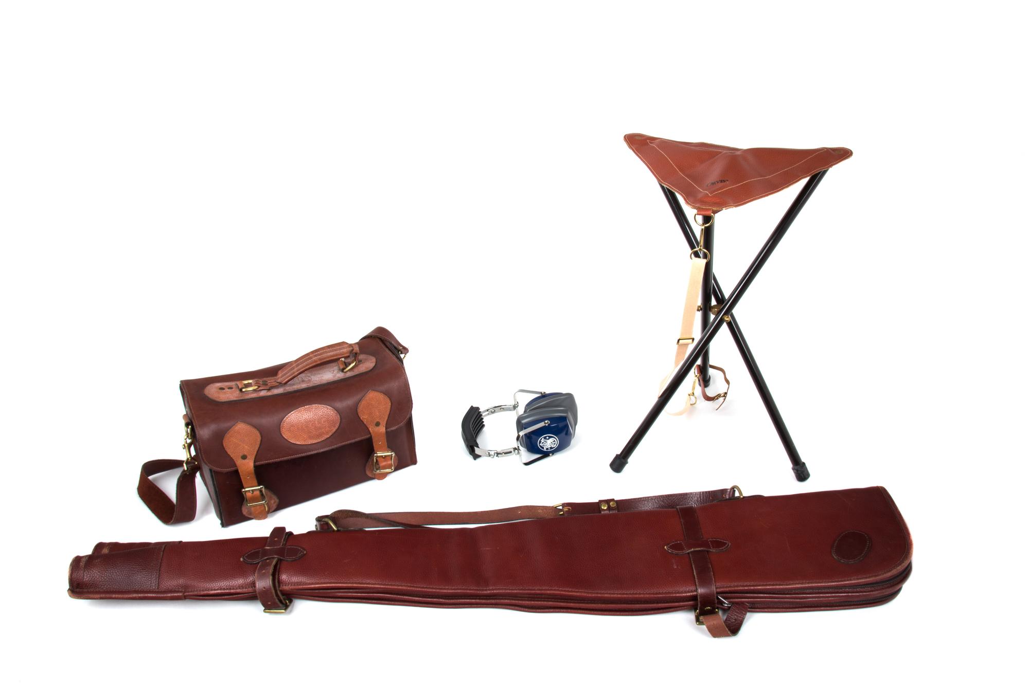 A Collection of English Shooting Gear Height of stool 27 inches.