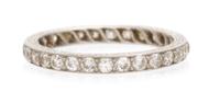 A Vintage Platinum and Diamond Eternity Band, 1.80 dwts.