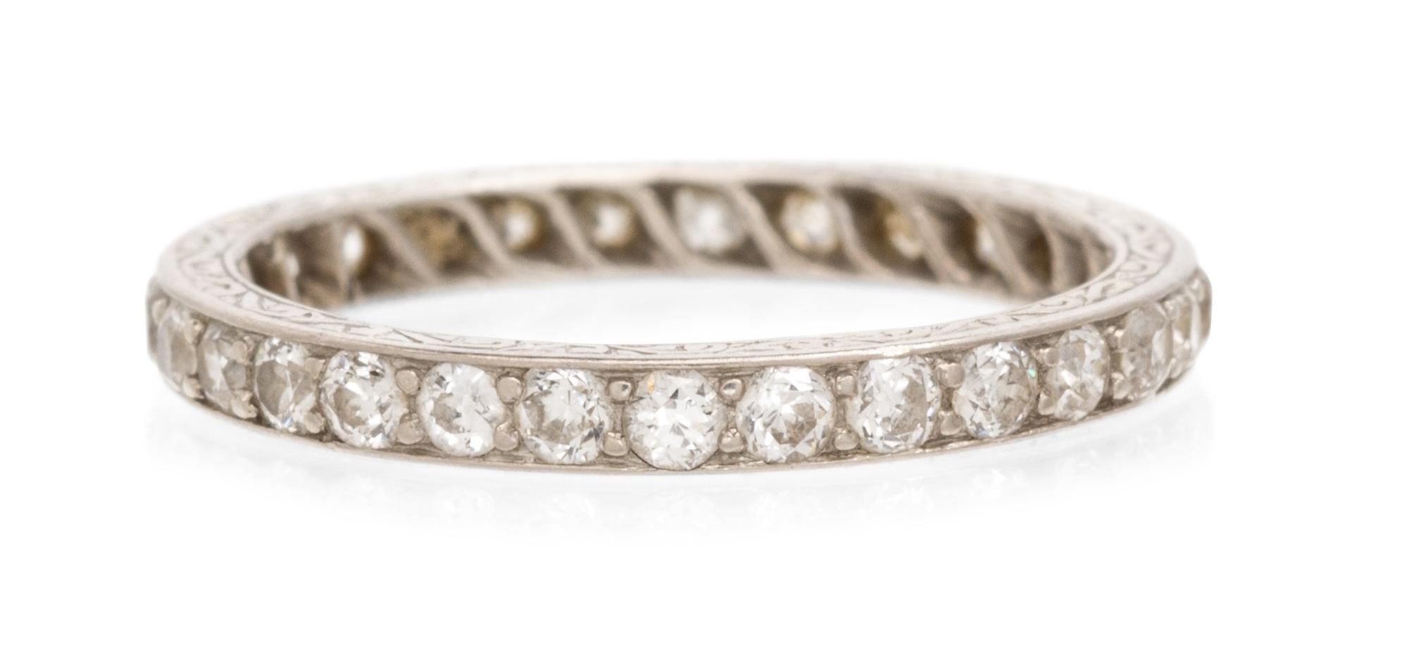 A Vintage Platinum and Diamond Eternity Band, 1.80 dwts.