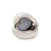 STAR SAPPHIRE AND DIAMOND RING