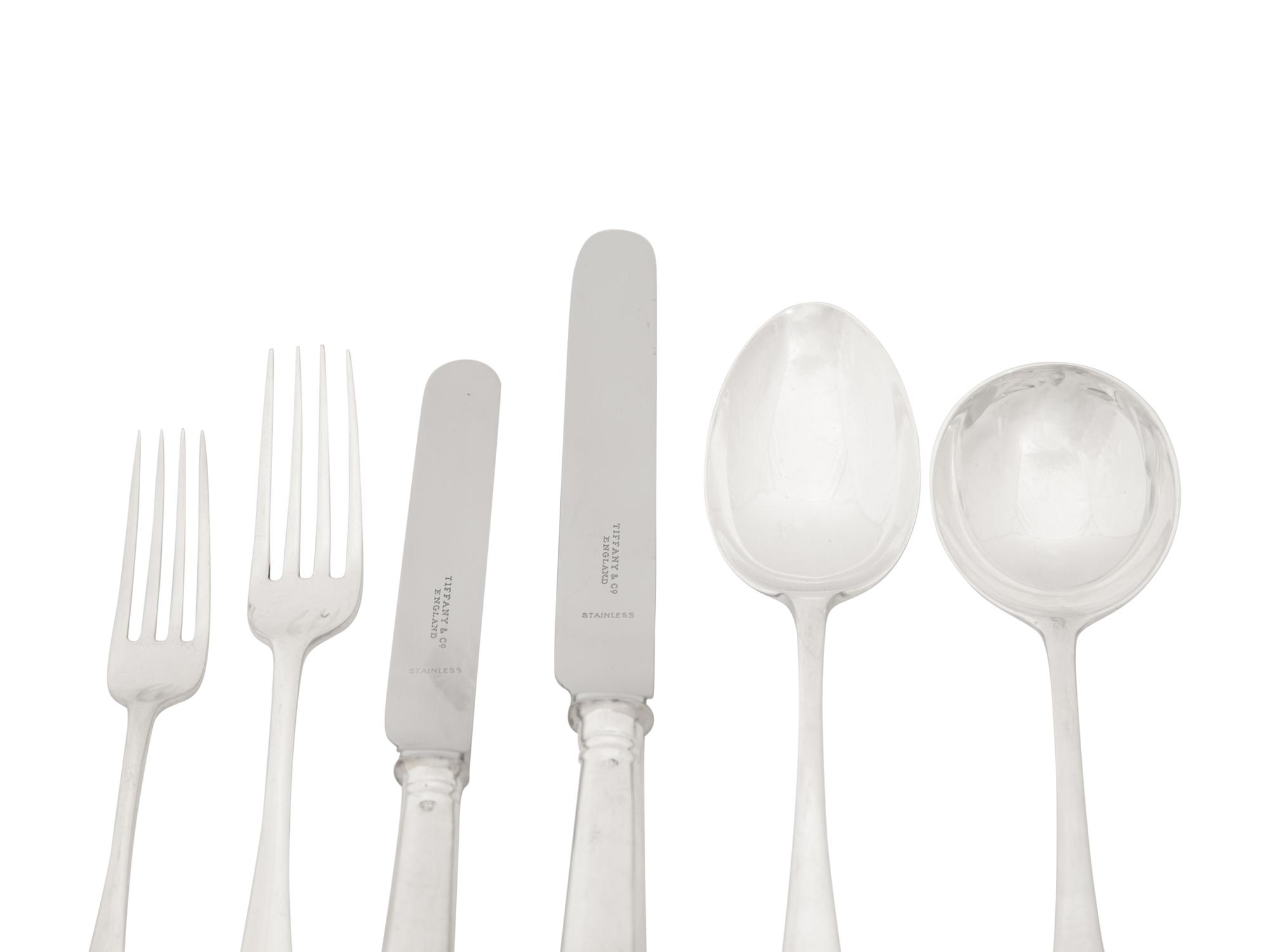 An English Silver Flatware Service Retailed by Tiffany and Co.