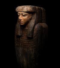 An Egyptian Painted Wood Anthropoid Coffin