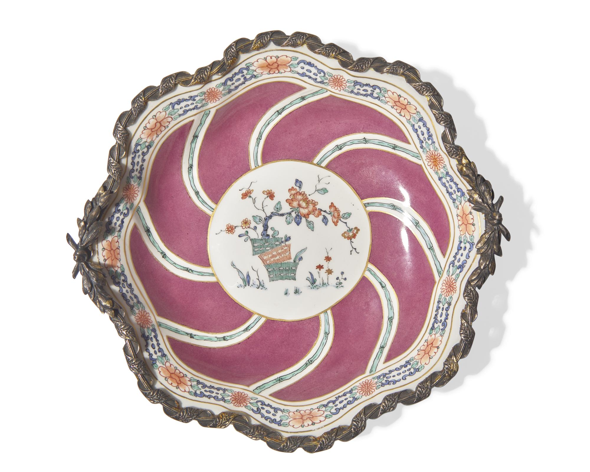 A Wedgwood Gilt Bronze Mounted Kakiemon Style Porcelain Dish