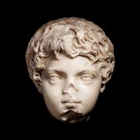 A Roman Marble Portrait Head of the Young Caracalla