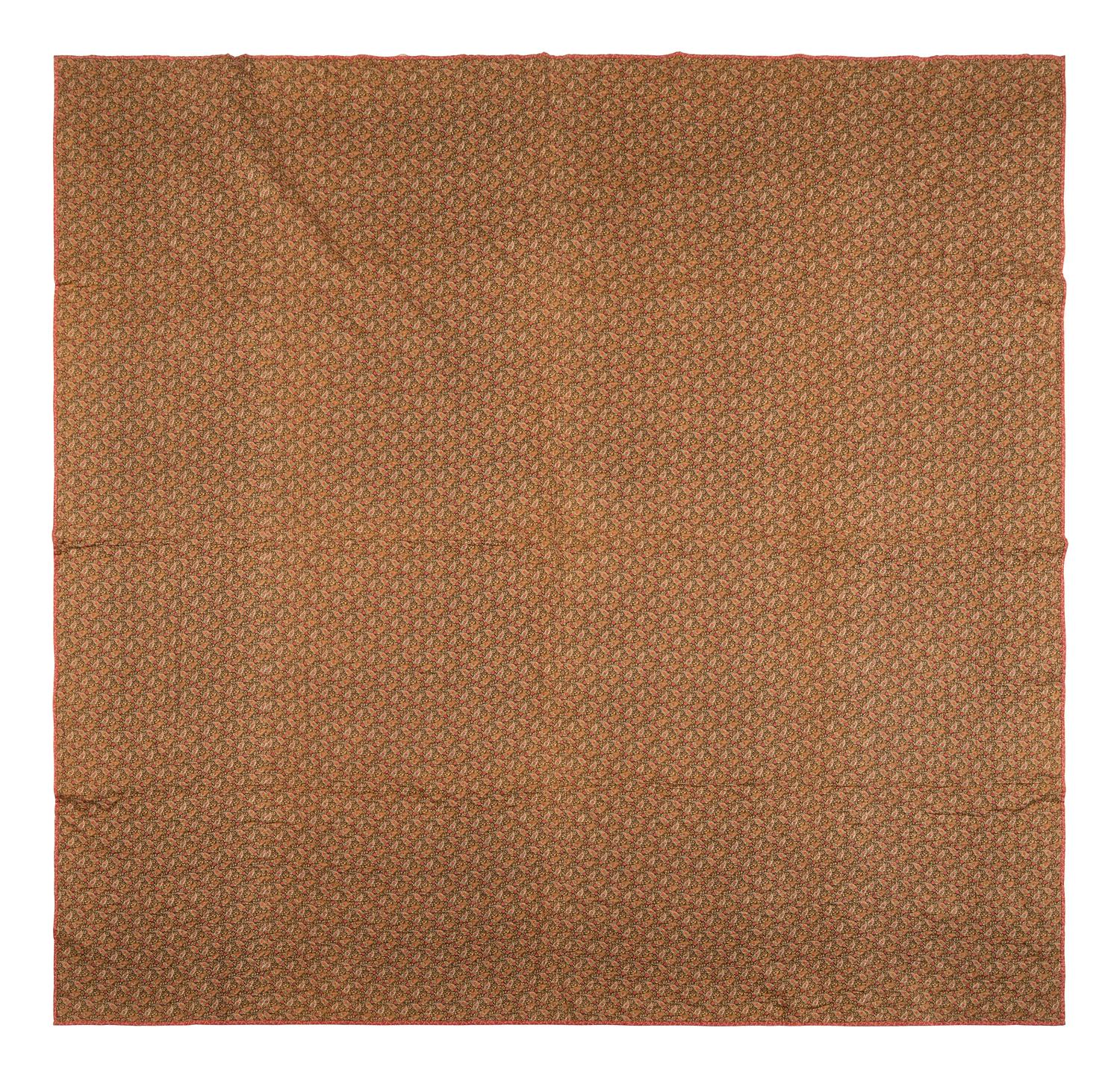 A Pieced Printed Cotton 'Eight Pointed Star' Variation Pattern Quilt