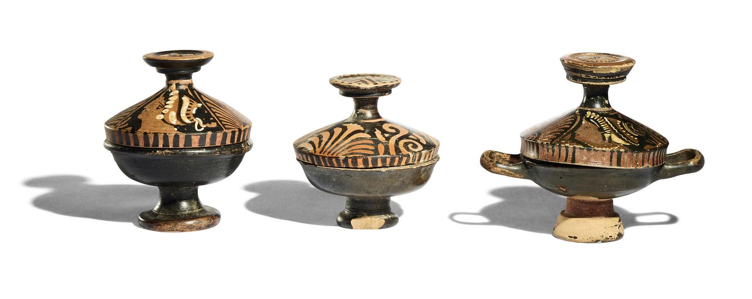Three Apulian Red-Figured Lekanides
