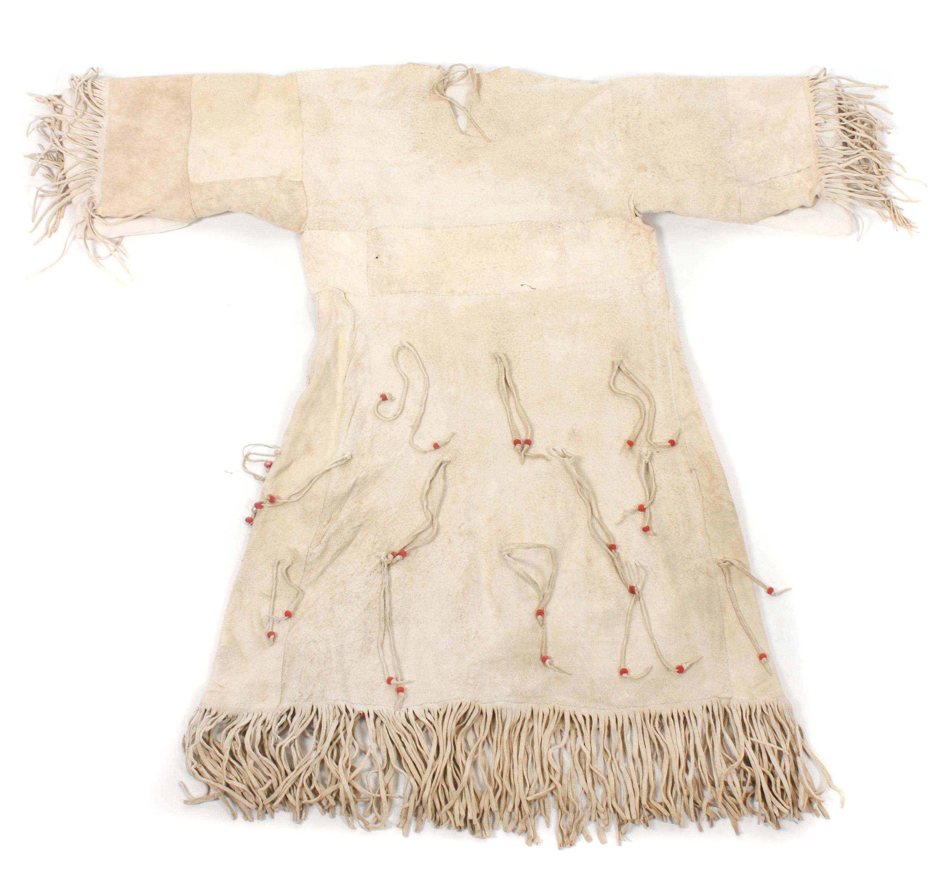 A Group of Plains/ Plateau Area Clothing Length of one dress 34 1/2 inches.