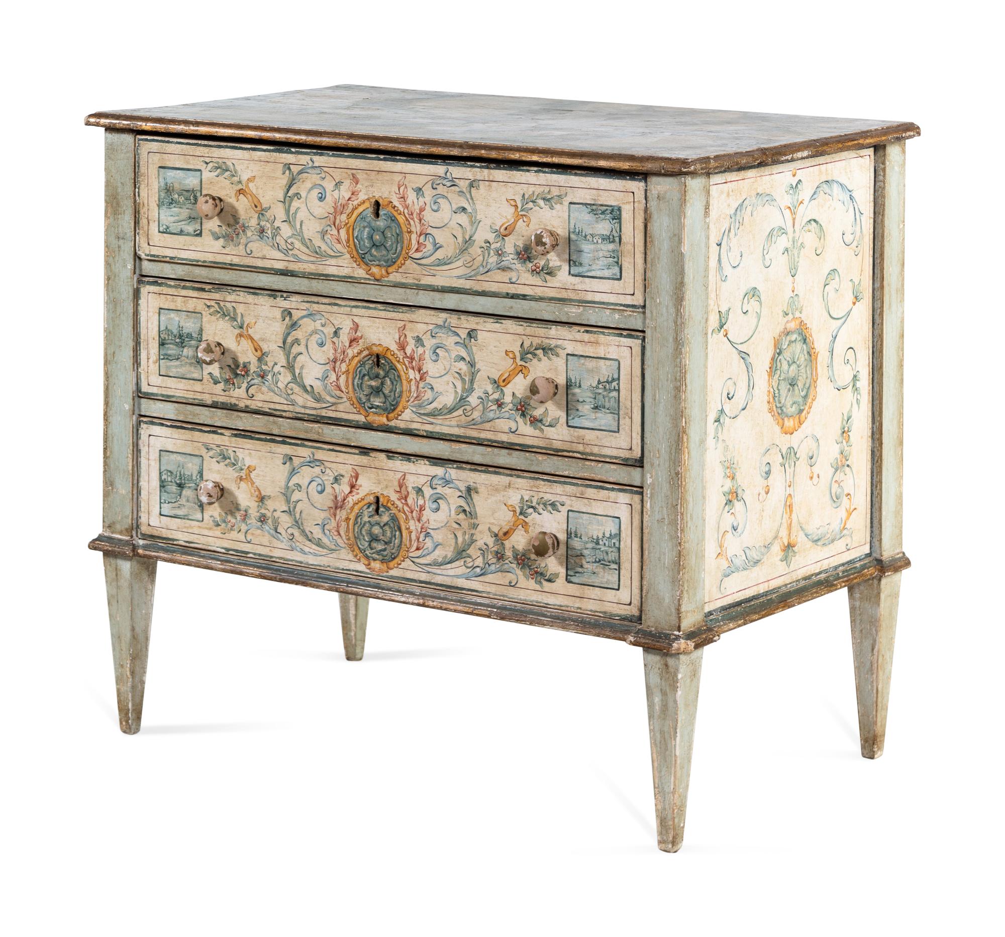 An Italian Painted Commode