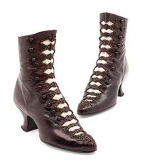 Collection of Footwear; Four Pairs of Boots, Two Pairs of Spats, 19th and Early 20th Century
