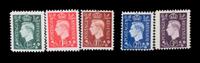 A Group of Five WWII-Era German Propaganda Forgeries of English Stamps — 1941