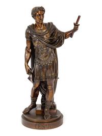 An Italian Patinated Bronze Figure of Caesar — 20TH CENTURY