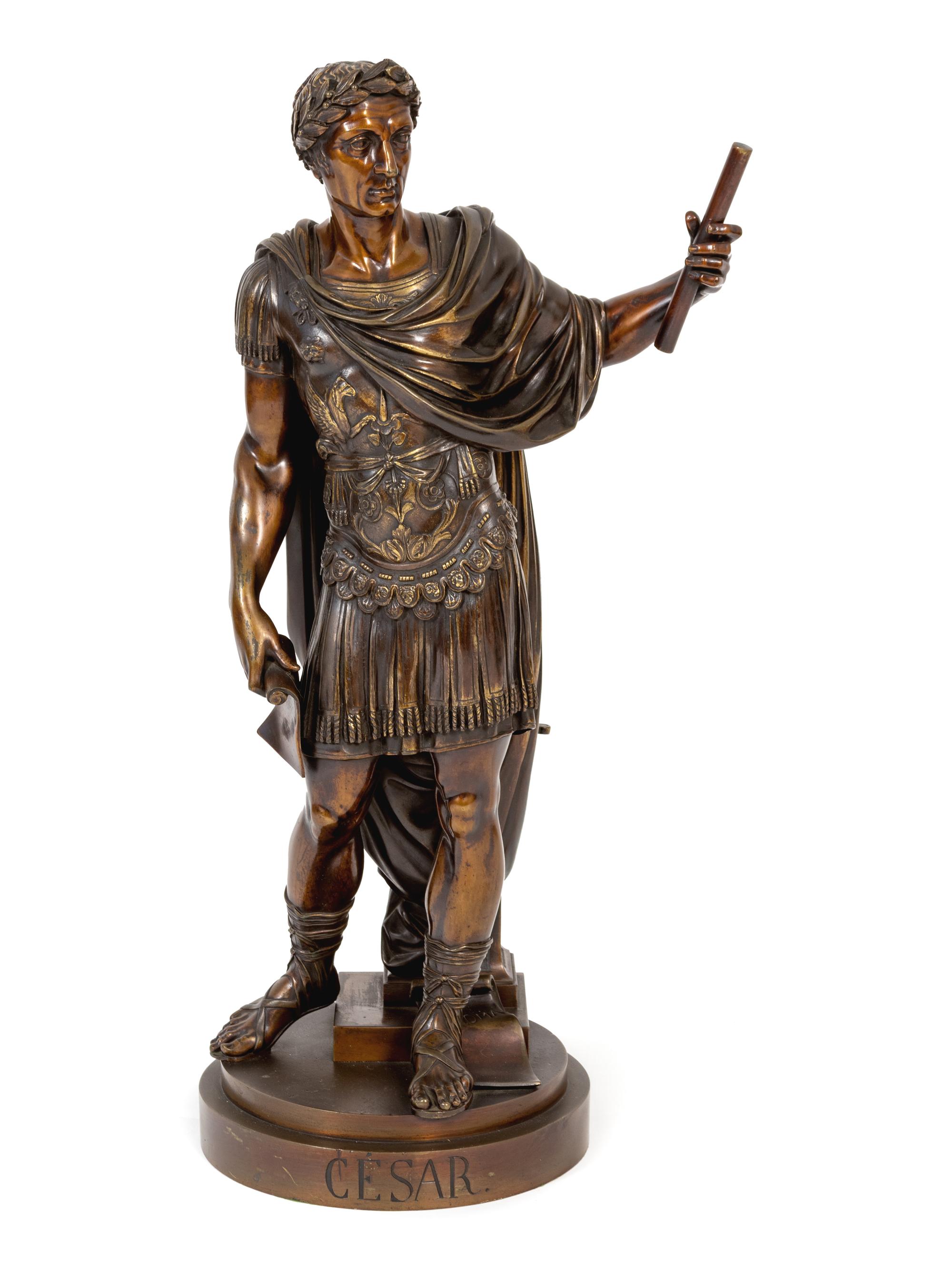 An Italian Patinated Bronze Figure of Caesar — 20TH CENTURY