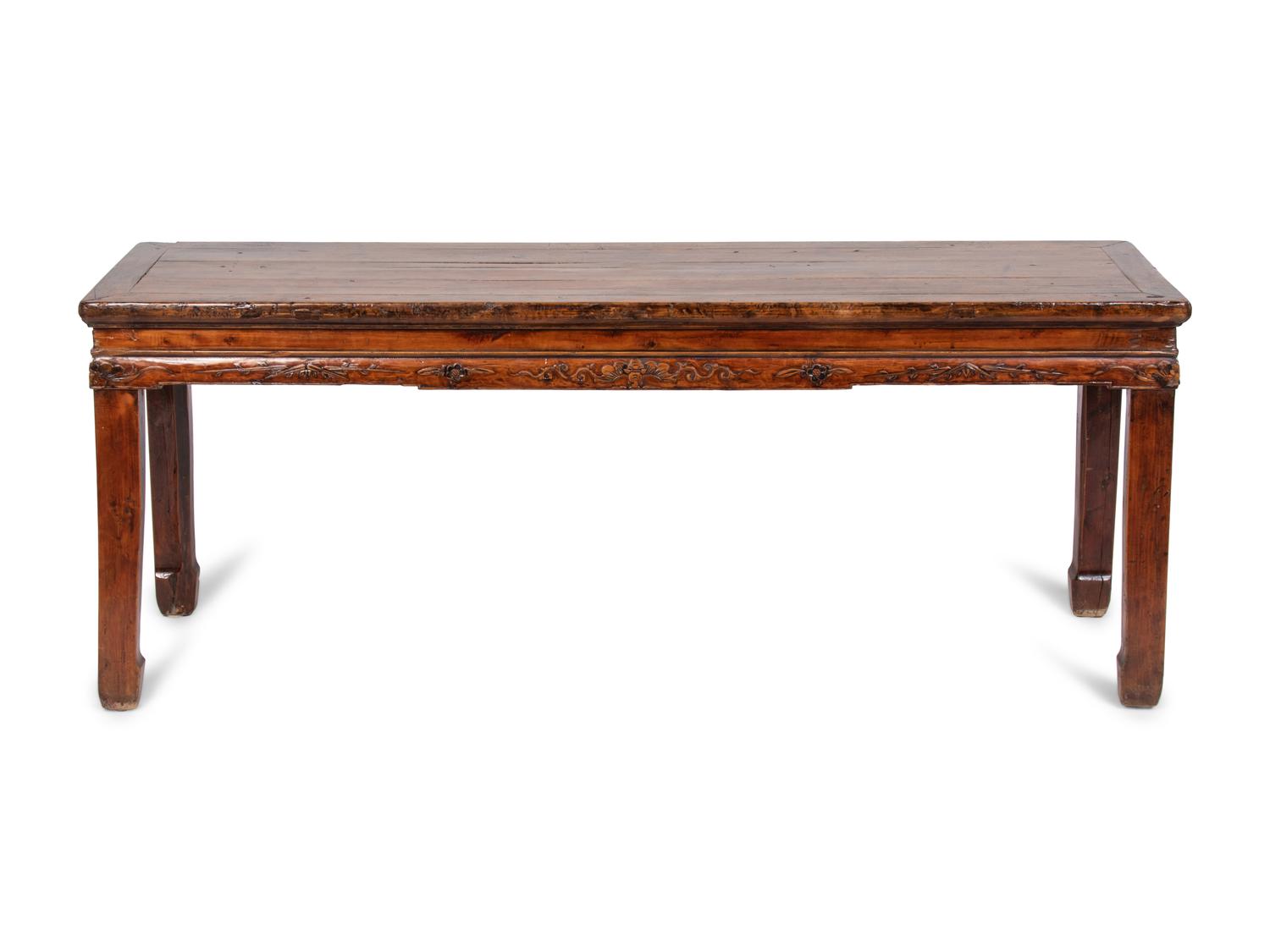 Two Chinese Carved Hardwood Tables