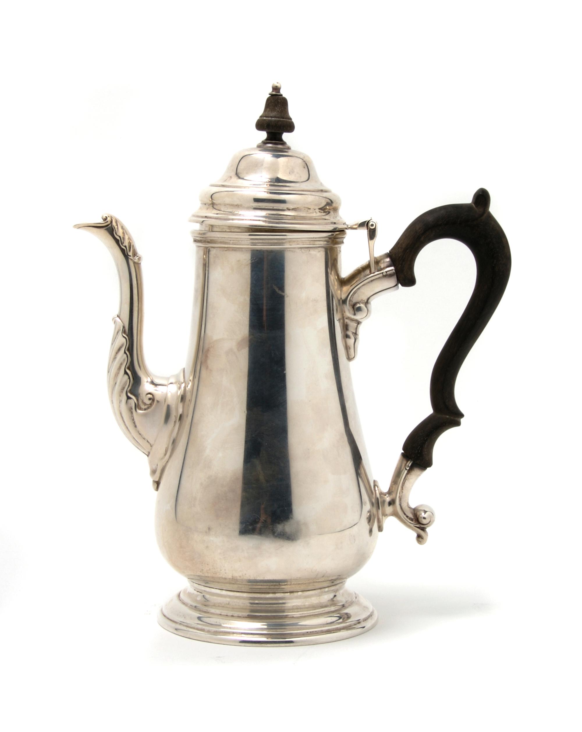 An American Sterling Silver Teapot, Height 10 1/2 inches.