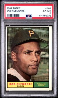 A 1961 Topps Roberto Clemente Baseball Card No. 388 (PSA 6 EX-MT)