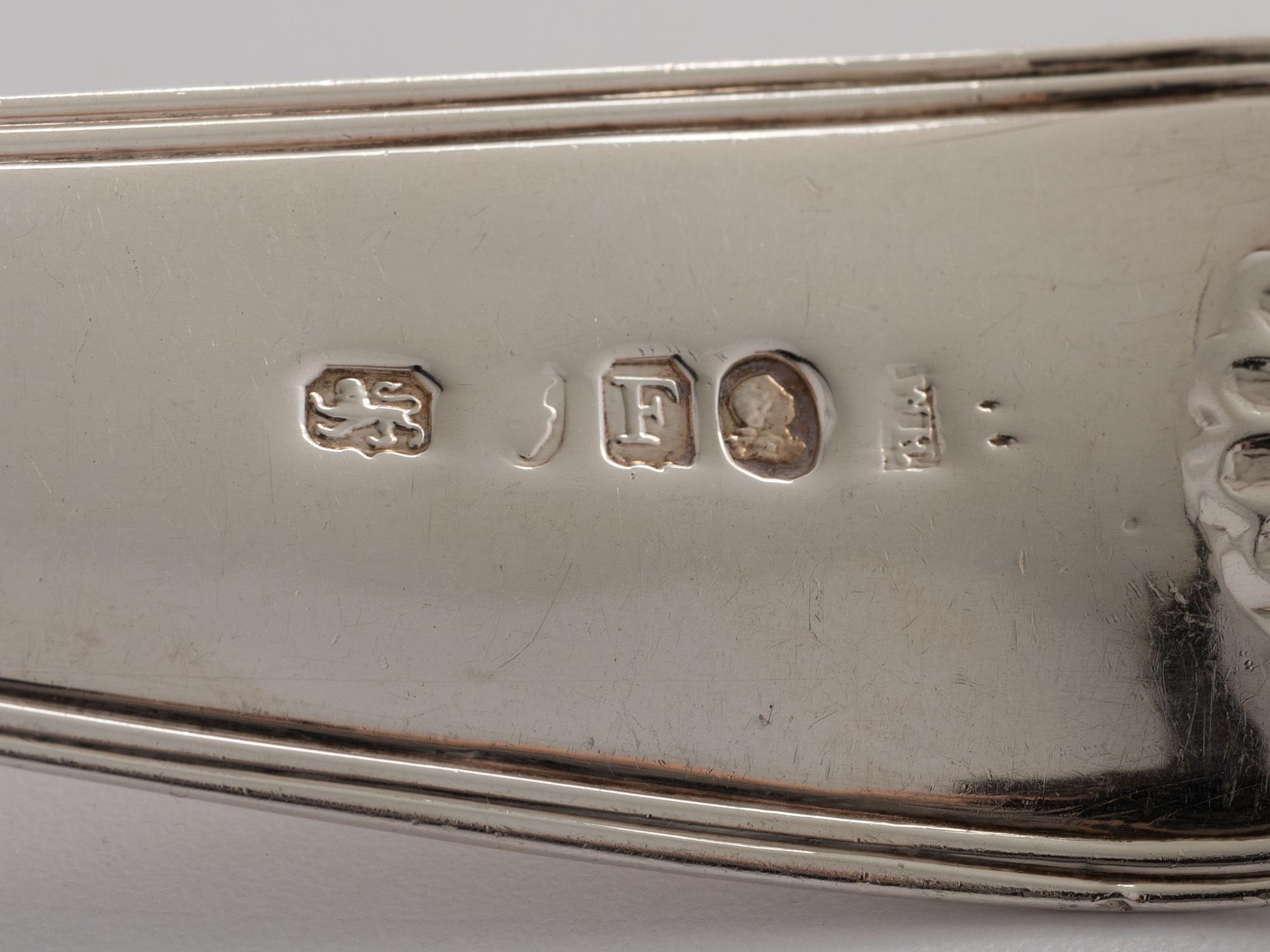 Three Georgian Silver Serving Spoons