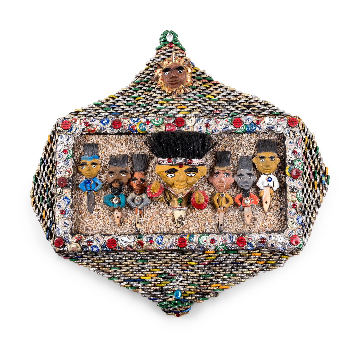 Paintbrush Portrait Group in Bottlecap Frame