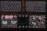 Two Small Chinese Mother-of-Pearl Inlaid Hardwood Chests