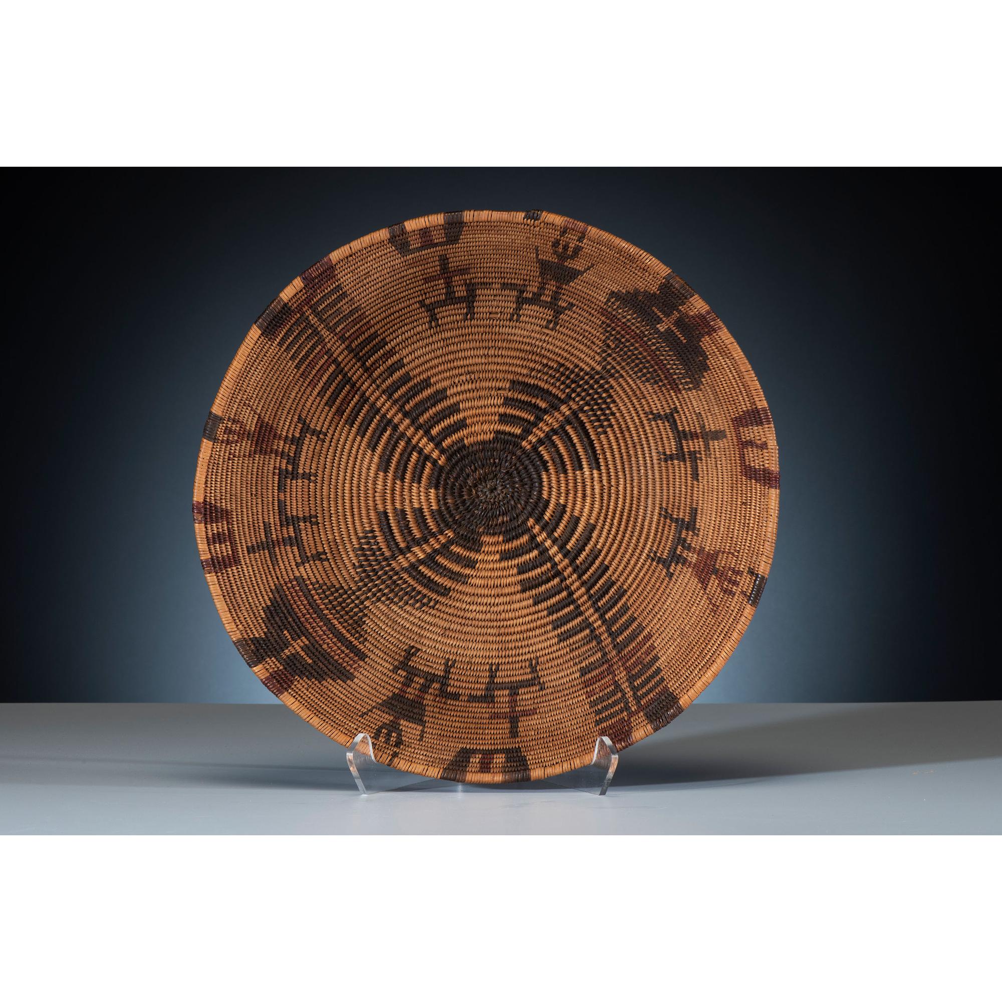 Apache Polychrome Basket, with Figures