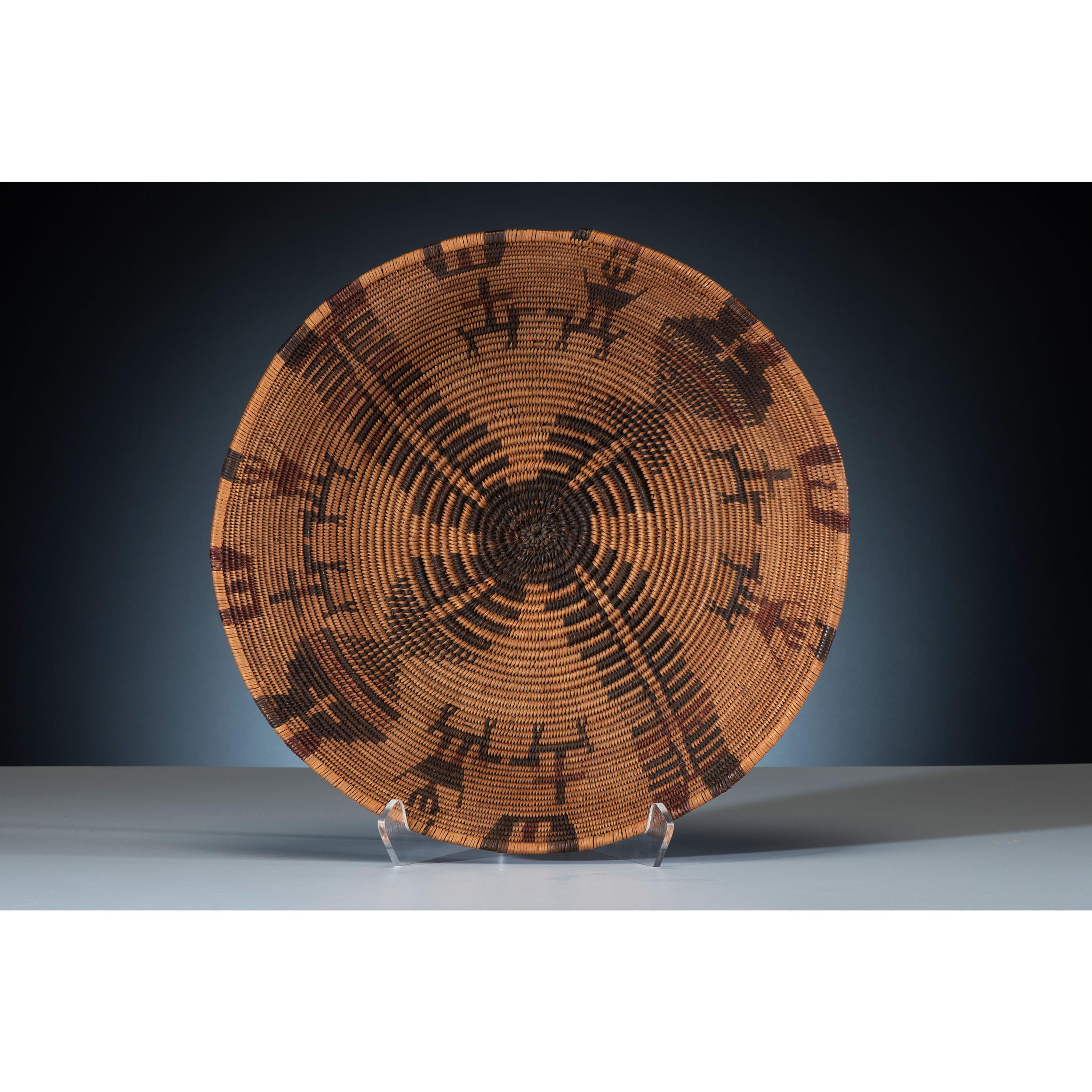 Apache Polychrome Basket, with Figures