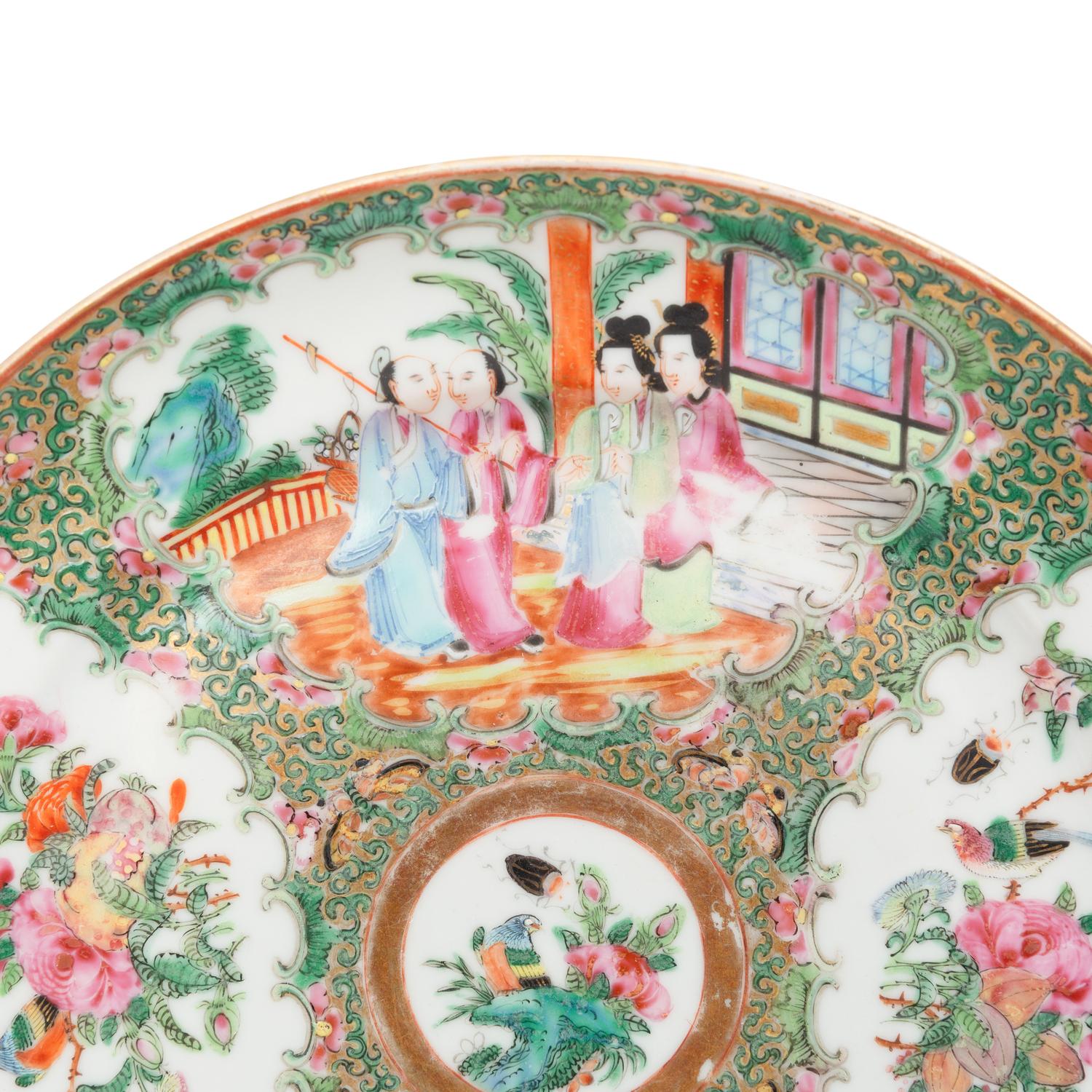 A Pair of Chinese Export Porcelain Tureens and Two Famille Rose Porcelain Platters