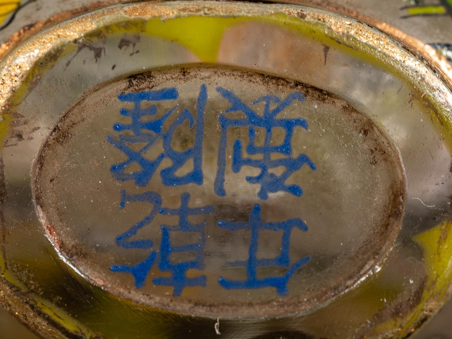 Nine Chinese Painted Glass Snuff Bottles