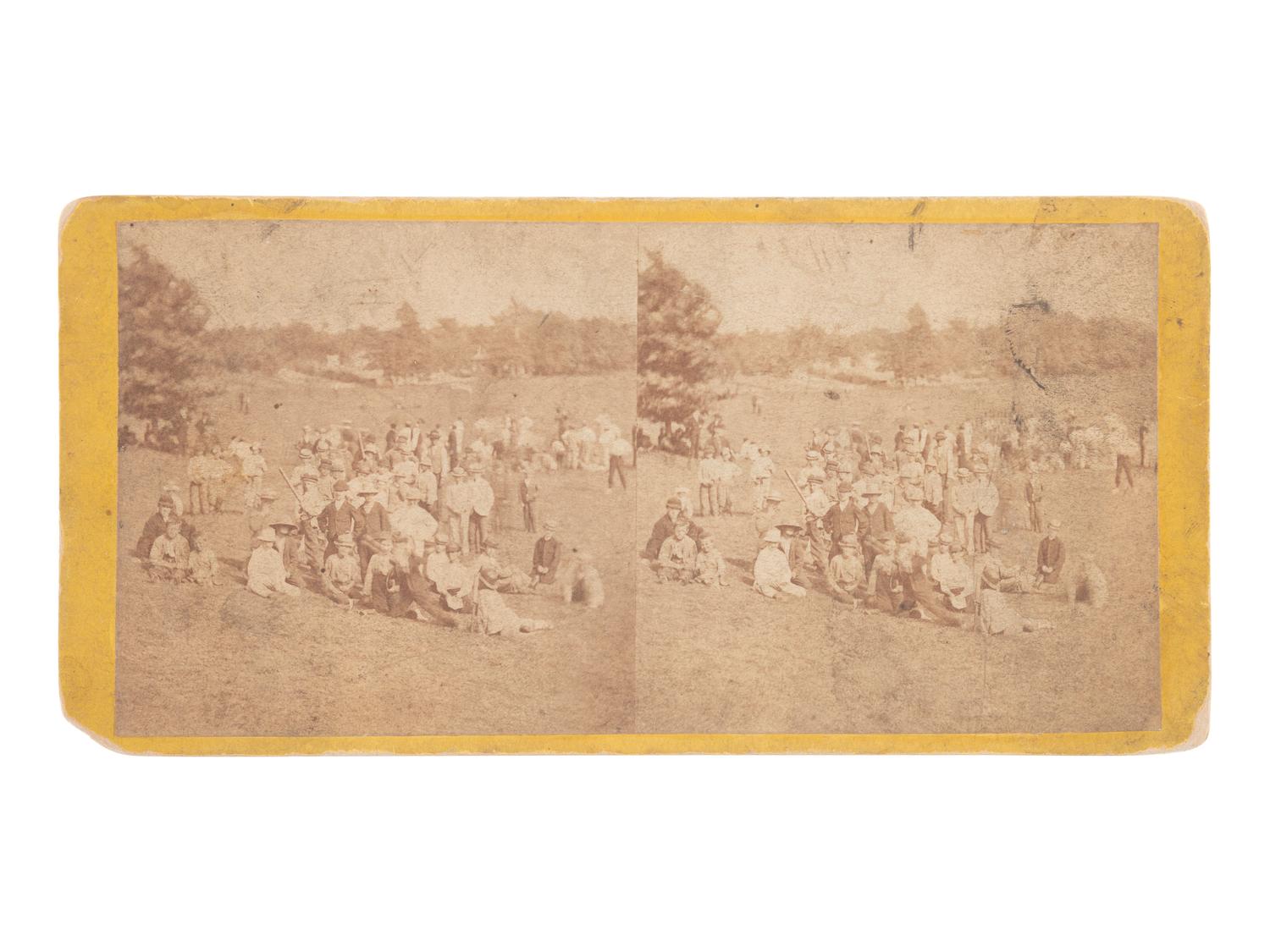 [EARLY PHOTOGRAPHY - SPORTS]. 4 photographs of baseball players, incl. Base Ball Day by Anthony.