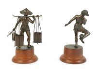 Two Japanese Bronze Figures — 19TH/20TH CENTURY