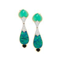 MARINA B., BLACK OPAL, DIAMOND AND MULTIGEM 'FAUNA' EARRINGS
