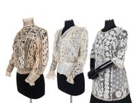Three Edwardian Lace Blouses, 1900-10