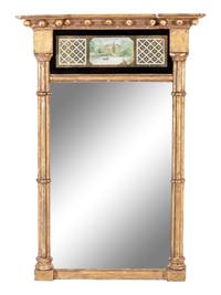 A Classical Giltwood and Églomisé Mirror