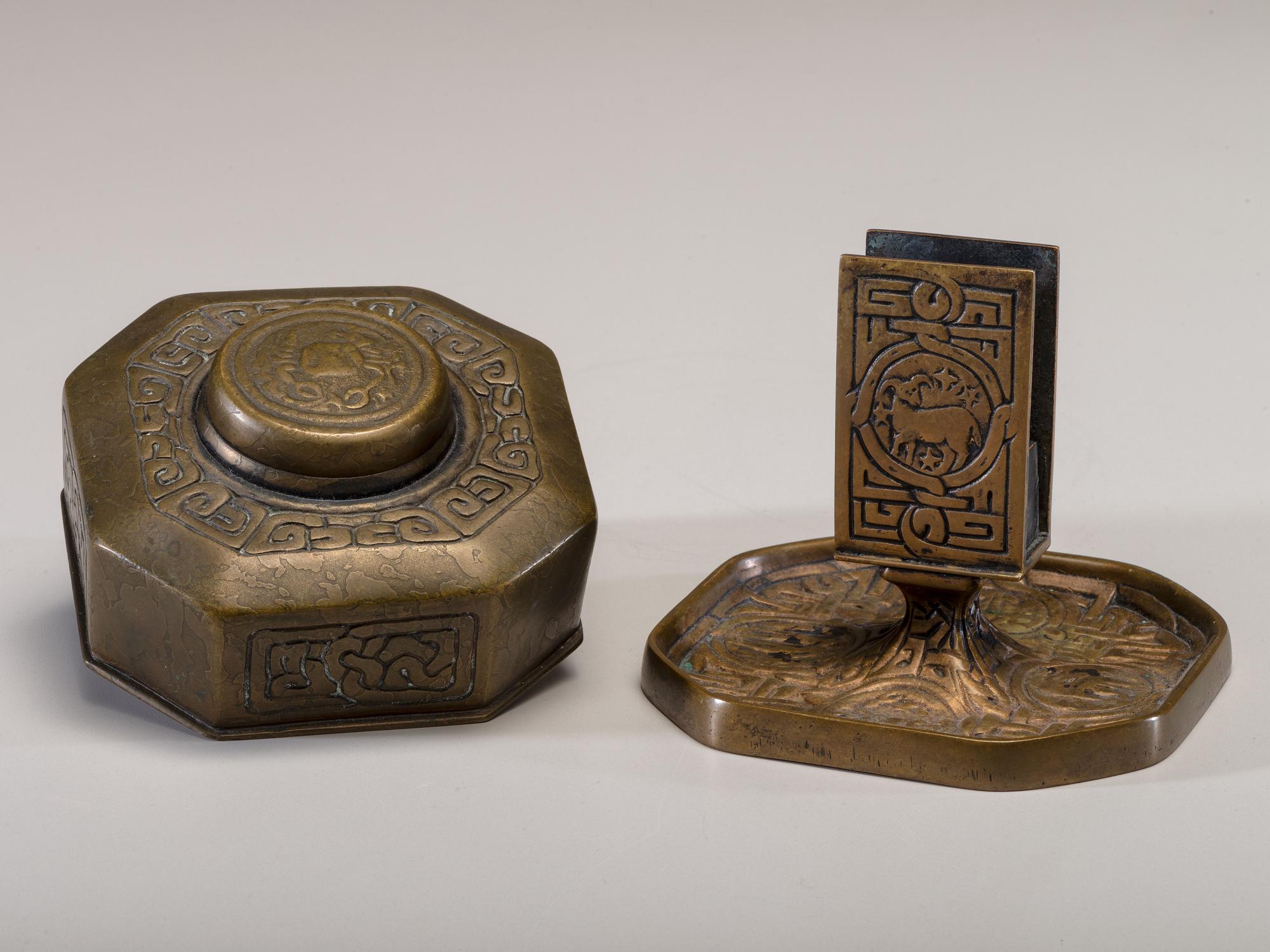 Zodiac Match Holder and Inkwell