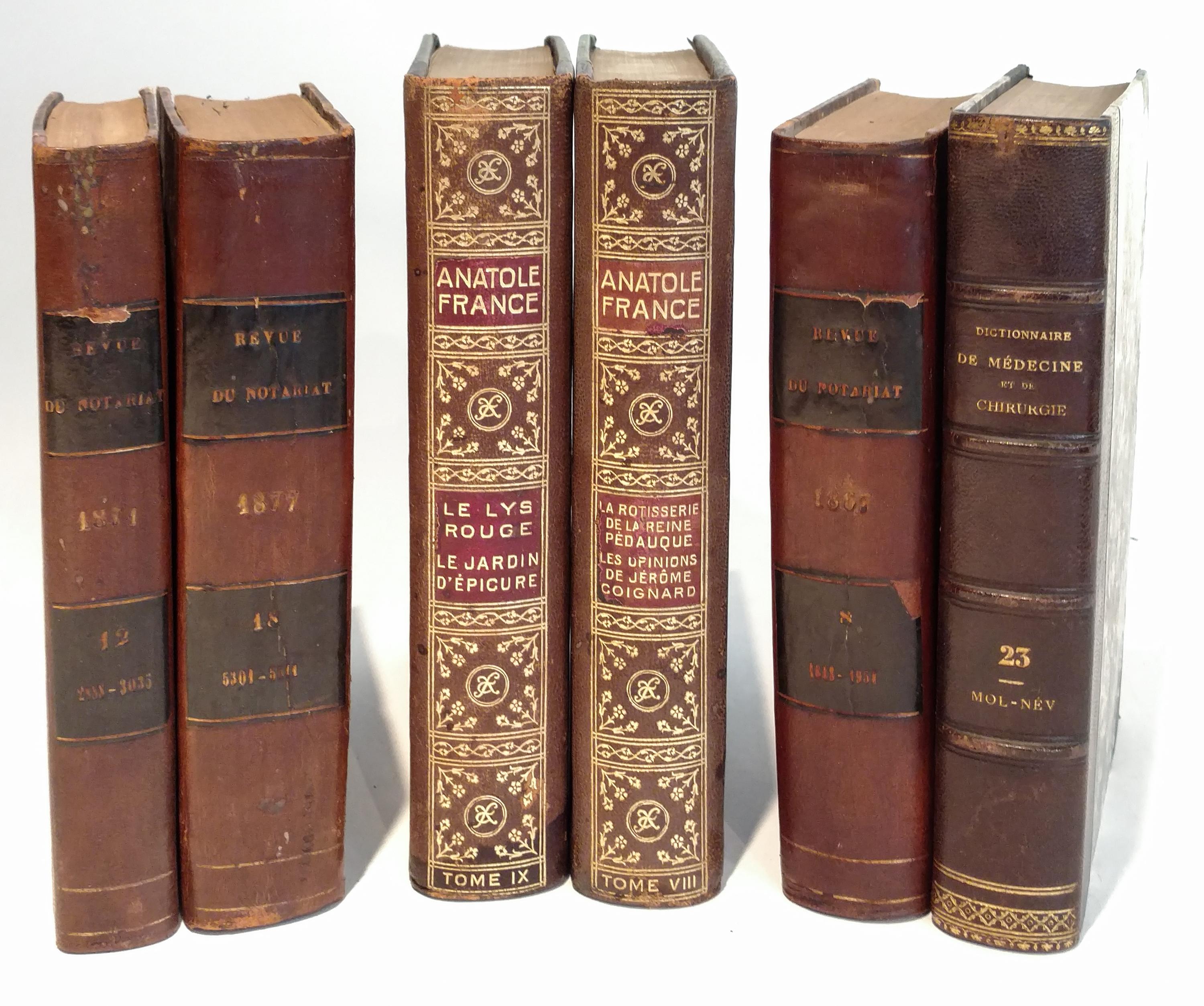 A Group of Leather Bound Books