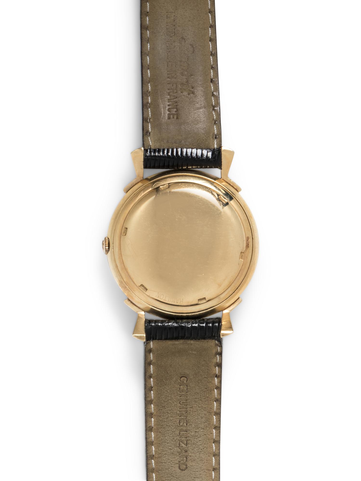 HAMILTON, VINTAGE, 14K YELLOW GOLD 'ELECTRIC' WRISTWATCH