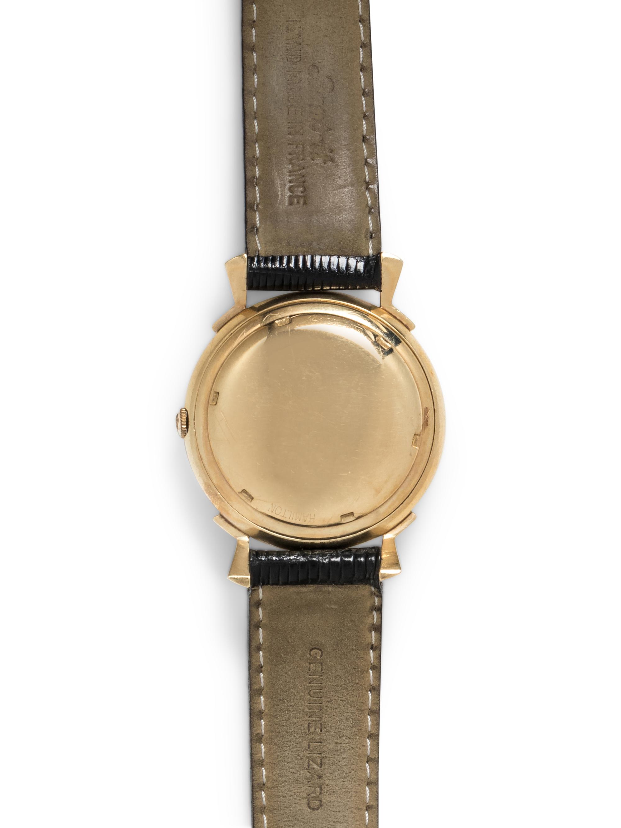 HAMILTON, VINTAGE, 14K YELLOW GOLD 'ELECTRIC' WRISTWATCH