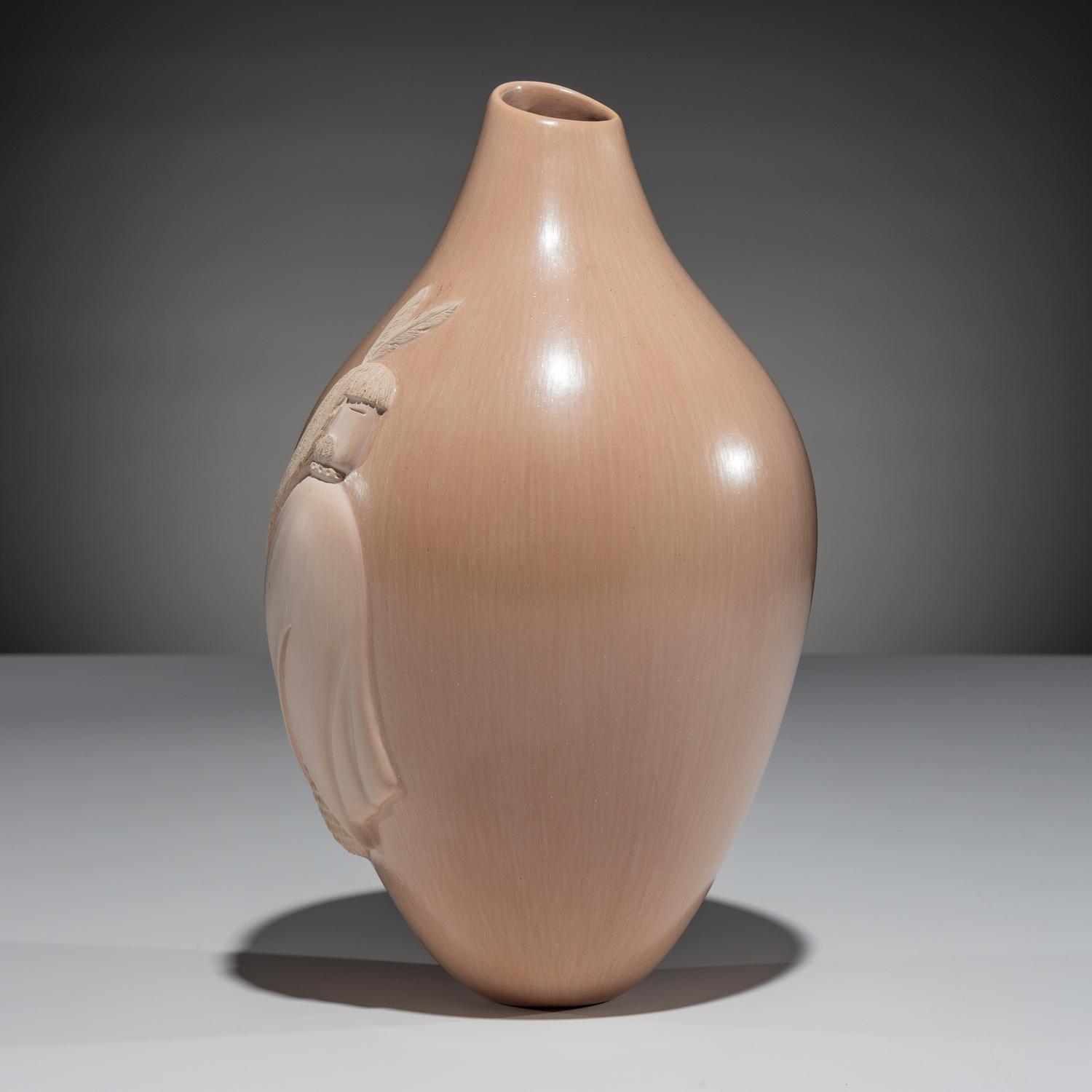 Buffware Pottery Vase, Corn Maiden