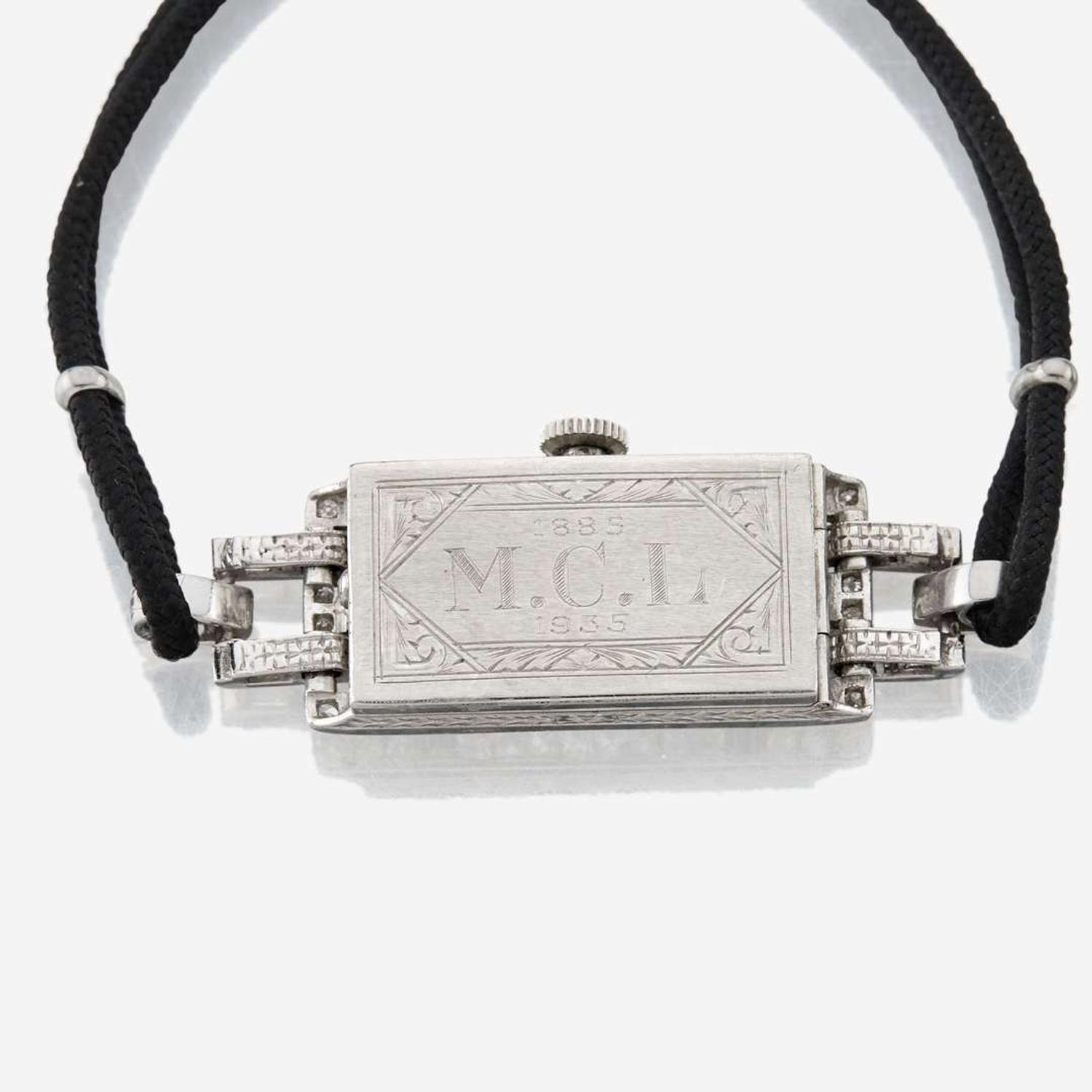 A collection of two Art Deco lady's diamond wristwatches Hamilton