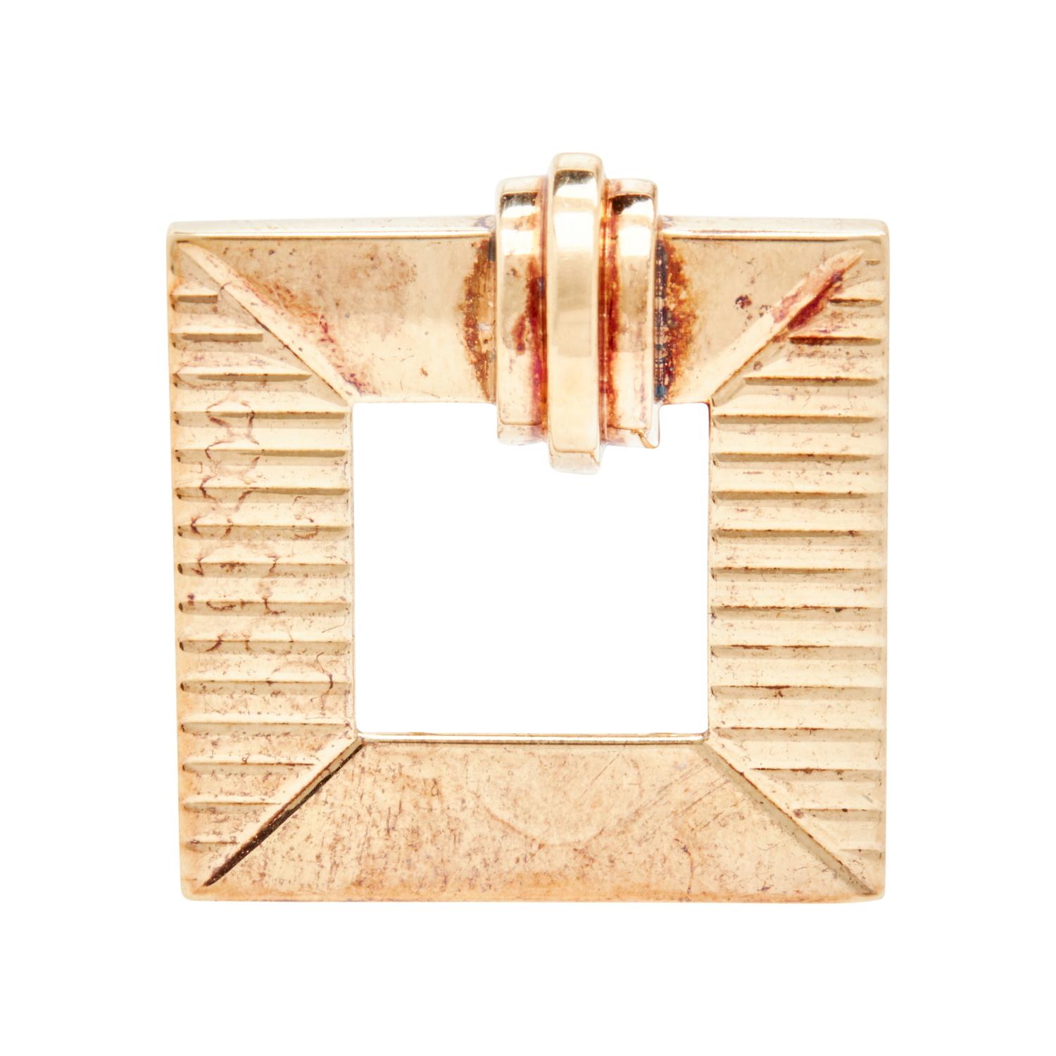 TIFFANY & CO., RETRO, YELLOW GOLD BROOCH