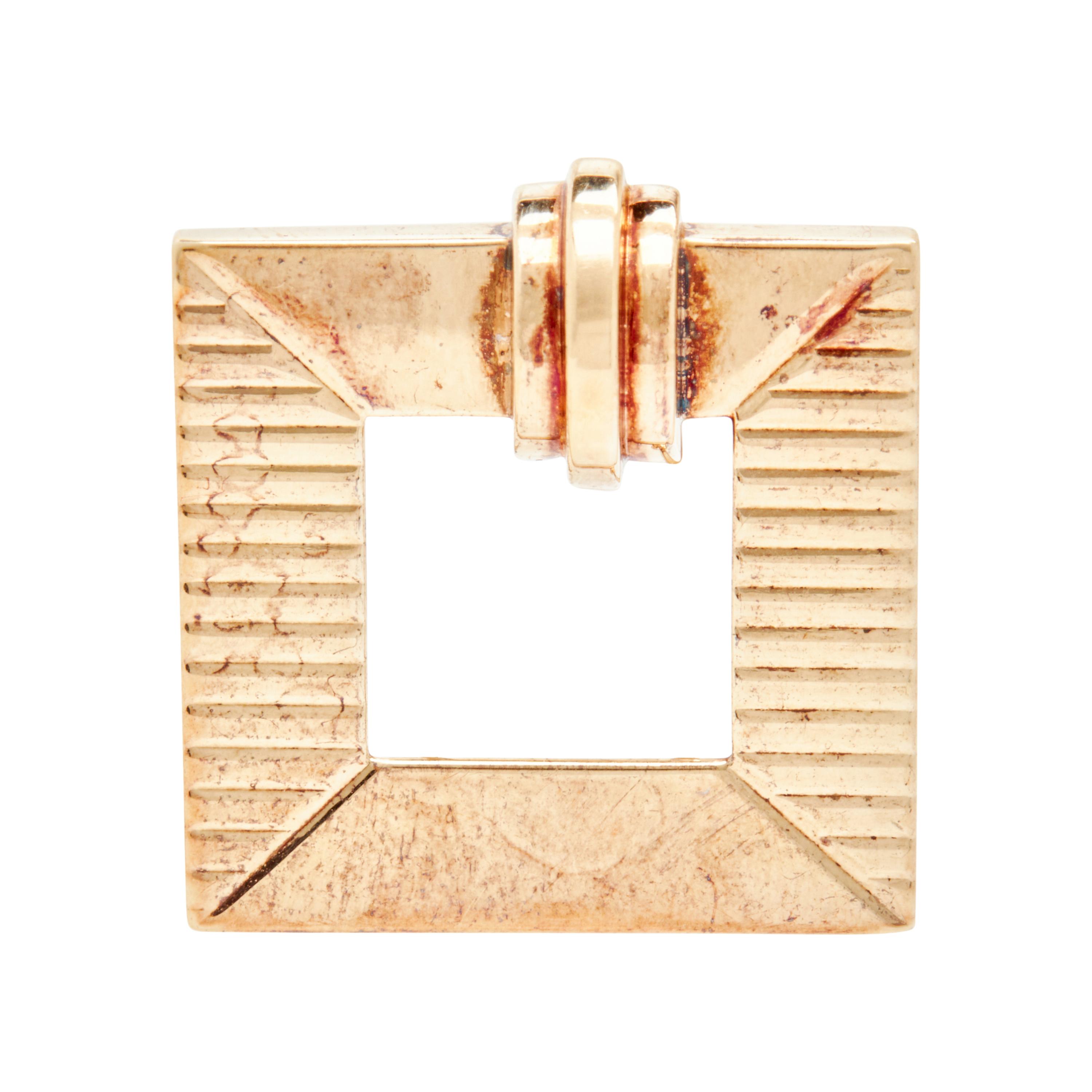 TIFFANY & CO., RETRO, YELLOW GOLD BROOCH