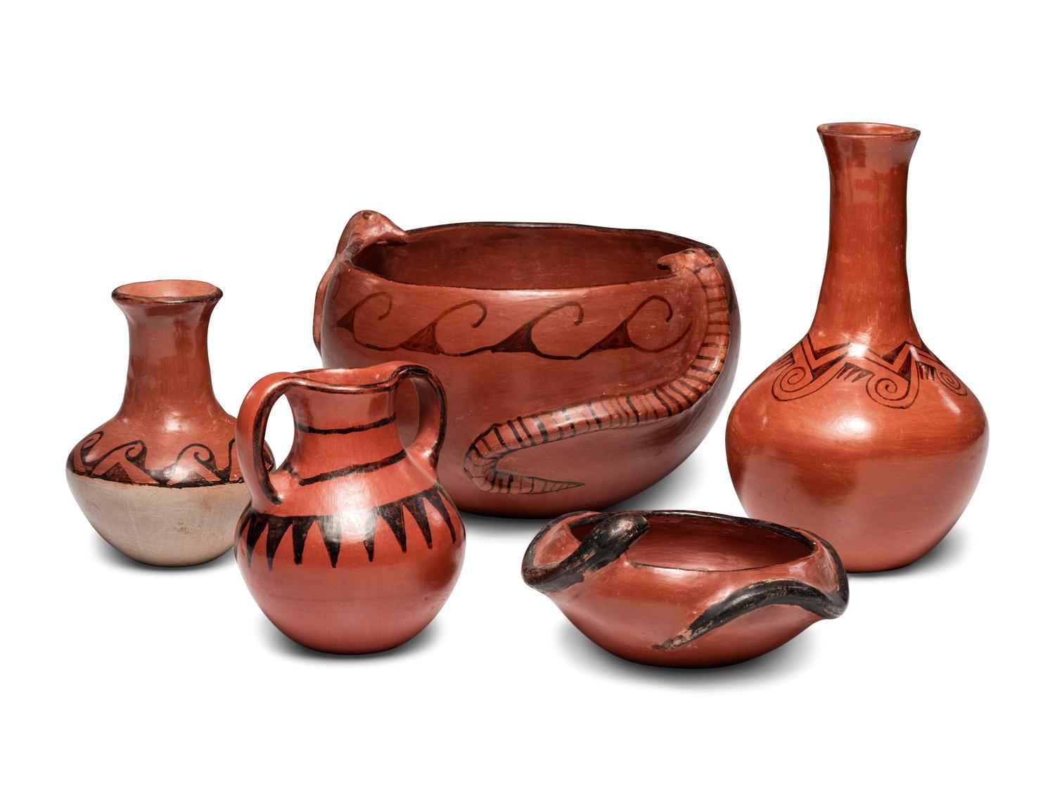 Mabel Sunn, Barbara Johnson, and Phyllis Johnson Maricopa Pottery