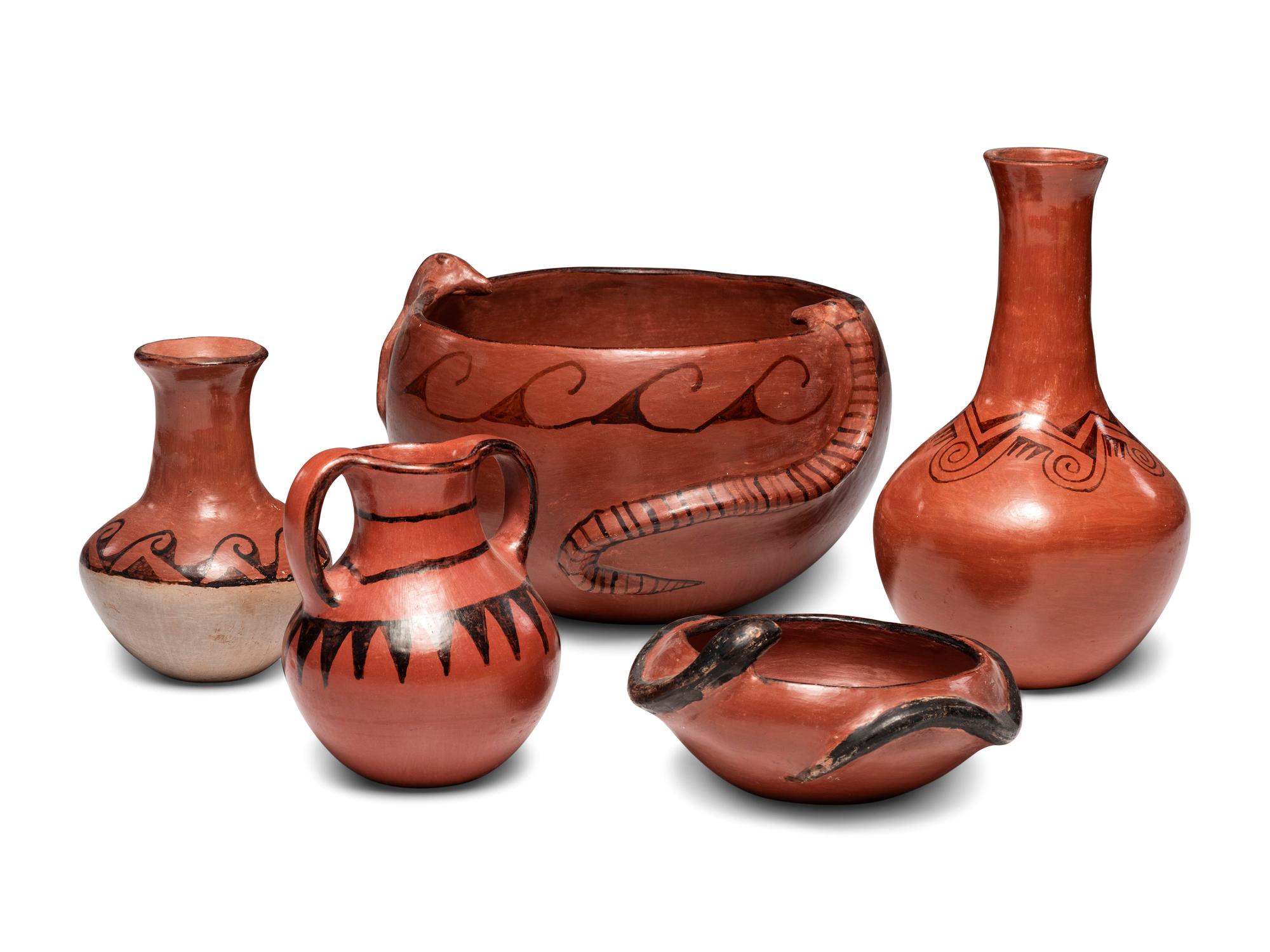 Mabel Sunn, Barbara Johnson, and Phyllis Johnson Maricopa Pottery